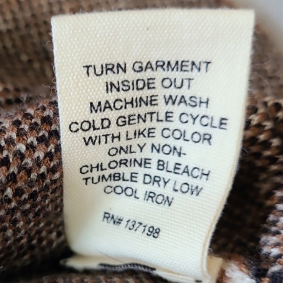 Marled Reunited Clothing Sweater Cardigan Blazer Womens SZ Sm. Navy Houndtooth - Picture 8 of 11